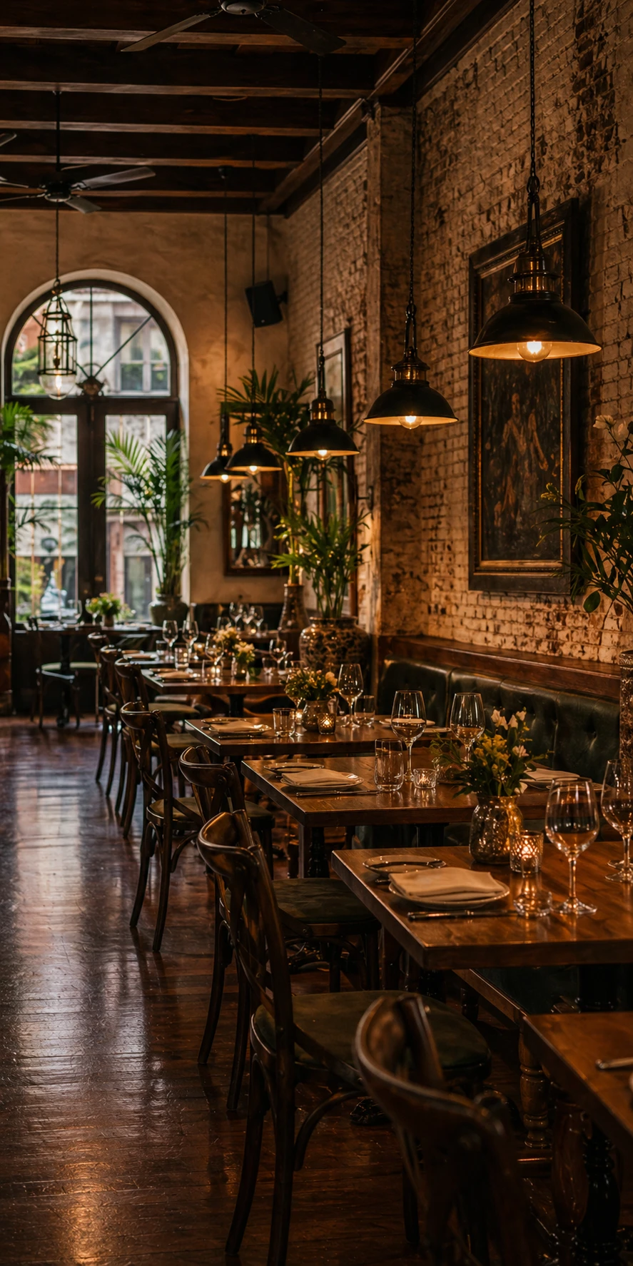 Salón principal del restaurante antes del servicio